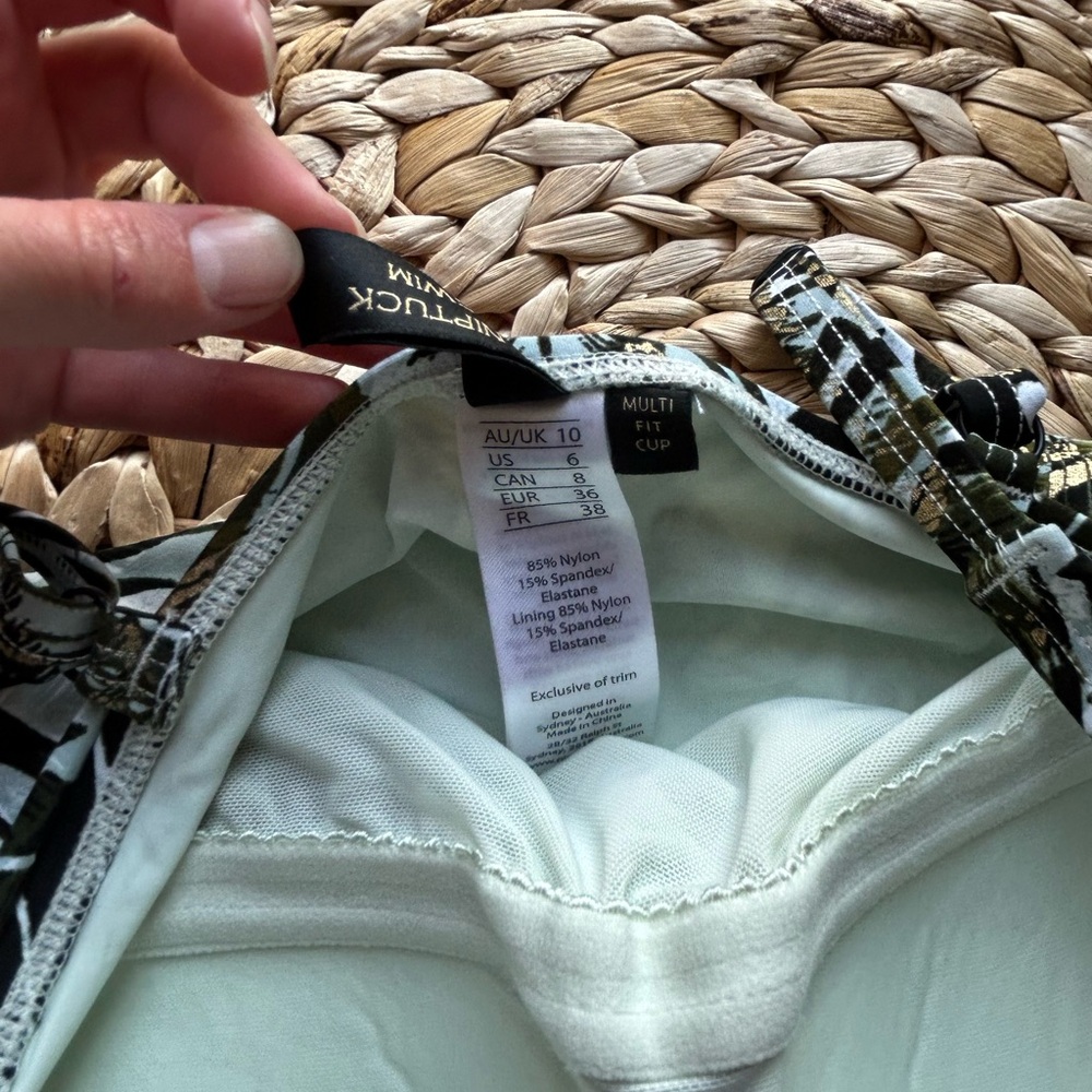 NipTuck Swim Olive & Black Tropical One-Piece Swimsuit - Picture 4 of 6